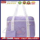 Cute Transparent Love Patchwork Shoulder Bag Women Large Capacity Canvas Handbag
