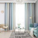 Gradient Hollow Star Curtain Bedroom Full Blackout Window Drapes (Beige)