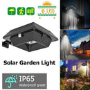 6LED Solar Light Outdoor Motion Sensor Garden Yard Wall Lamp (Cold White)  Newly