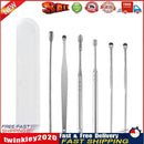 6pcs Ear Picker Stainless Steel Spiral Earpick Wax Remover Ear Cleaner (C) Newly