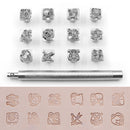 DIY Leather Printing Metal Carving Stamp Constellation Punches Working Sadd