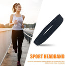 Elastic Absorbent Sweat Bands Silicone Anti-slip Sweatband HairBand (Black)
