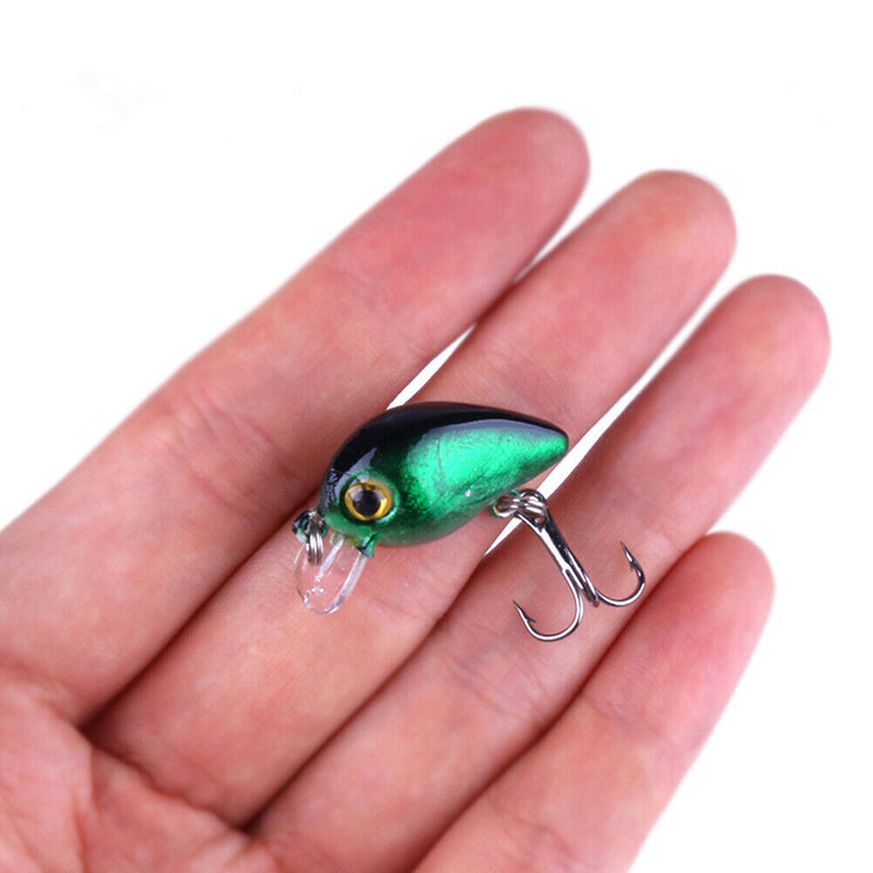10x 3cm 1.5g Bionic Crank Wobblers Fishing Lures Artificial Baits w/ Storag