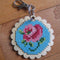 DIY Crafts Wood Sewing Jewelry Pendant Key Ring Making Cross Stitch Embroidery