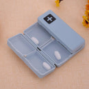 7 Grids Weekly Pill Box Magnet Lid Tablet Storage Box Pill Splitter(Blue)
