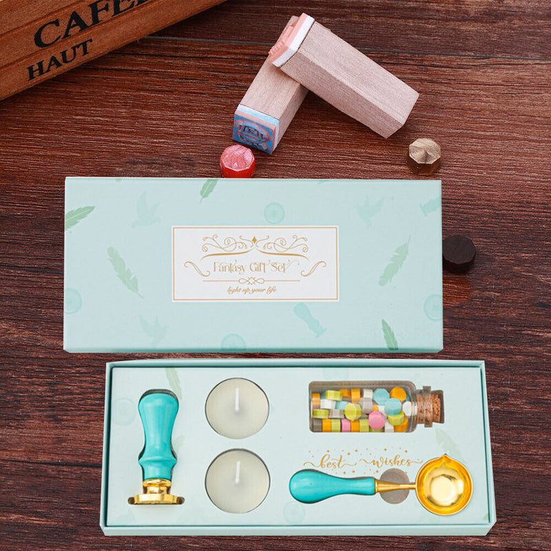 Retro Fire Paint Seal Gift Box Set for Valentines Envelope Wedding Invitation