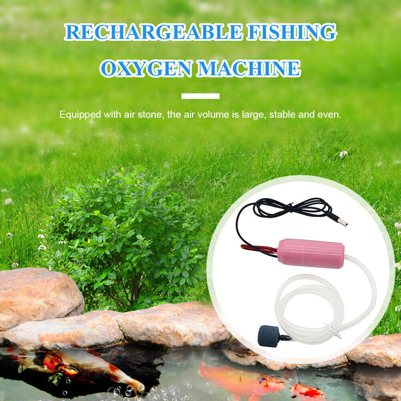 Aquarium Oxygen Air Pump Fish Tank Silent Air Compressor Aerator (Pink) Newly