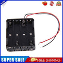 8 x AAA Cells Battery Size Clip Holder Plastic Storage Box Case with Wire