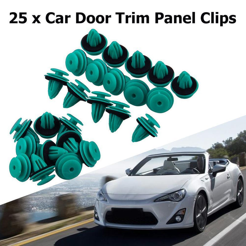 25pcs Car Door Trim Panel Nylon Clips Retainer Fastener Rivets 90467-10188 Newly