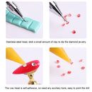 Dual Heads Dotting Wax Pen Point Drill Picker Nail Art Stud Dotter (Yellow)