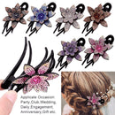 Crystal Flower shape Styling Tools Barrette Rhinestone Hairpin Hair Clips