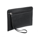 Women Solid Zipper Clutch Wallet Leather Coin Purse Soft Phone Bags (Black)