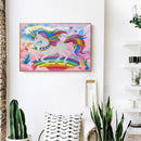 5D Special Shaped Diamond Painting Kit Rhinestone DIY Rainbow Horn Horse Newly