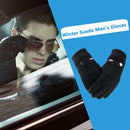 Men Touchscreen Cycling Gloves Full Finger Fleece Riding Mittens (Black) Newly