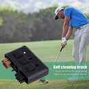 Portable 3 in 1 Golf Club Cleaning Brush Retractable Putter Cleaner (Black)