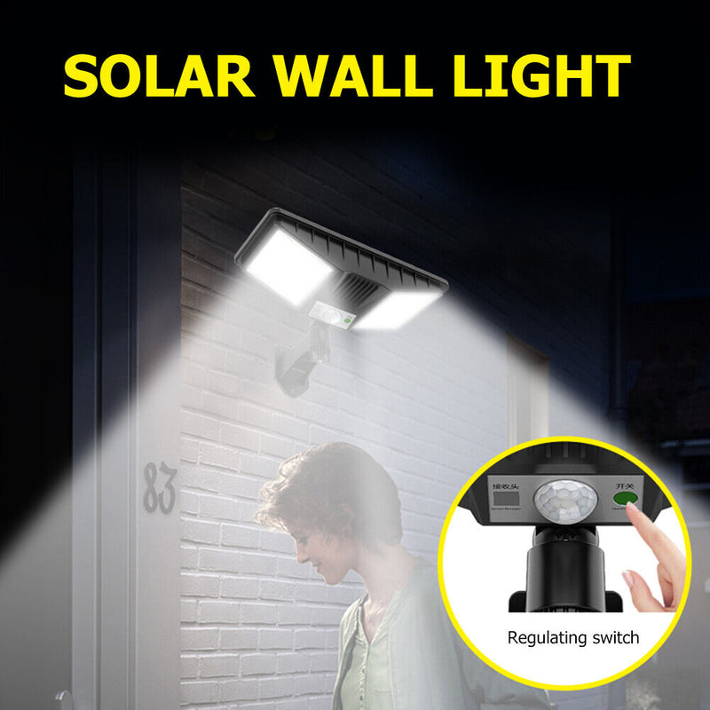 Solar Wall Lamp LED Four Head Rotatable Outdoor Waterproof Light (160COB) Newly