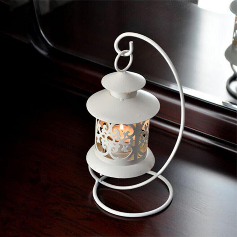 Hollow Candle Holder Candlestick Tealight Hanging Lantern Bird Cage Home Decor