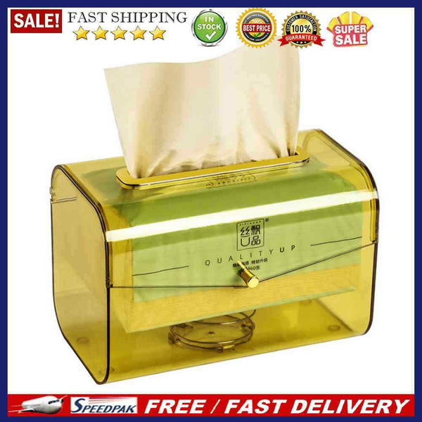Transparent Tissue Storage Box Creative Desktop Paper Holder Organizer for Home