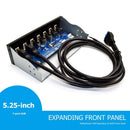 5.25 inch HUB 19 Pin to 2 USB 3.0+4 USB 2.0+BC1.2 Optical Drive Front Panel