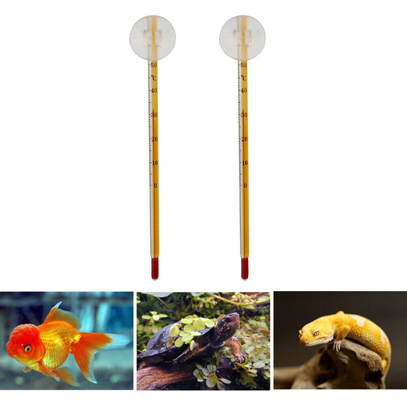 Aquarium Thermometer Suction Cup Fish Tank Glass Water Thermometer Accessories