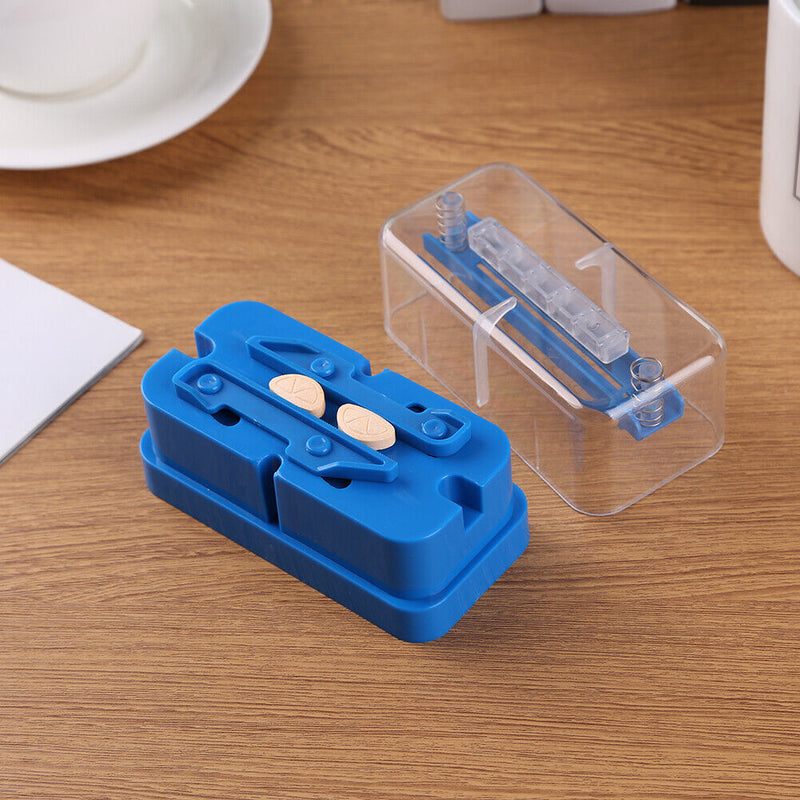 Portable Pill Holder Medicine Storage Box Tablet Cutter Splitter Health Care