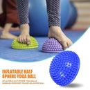 Inflatable Half Sphere Yoga Balls Massage Trainer Balancing Ball (Blue)