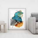 Frameless Painting By Numbers Gingko Leaves DIY Handmade Drawing On Canvas Craft