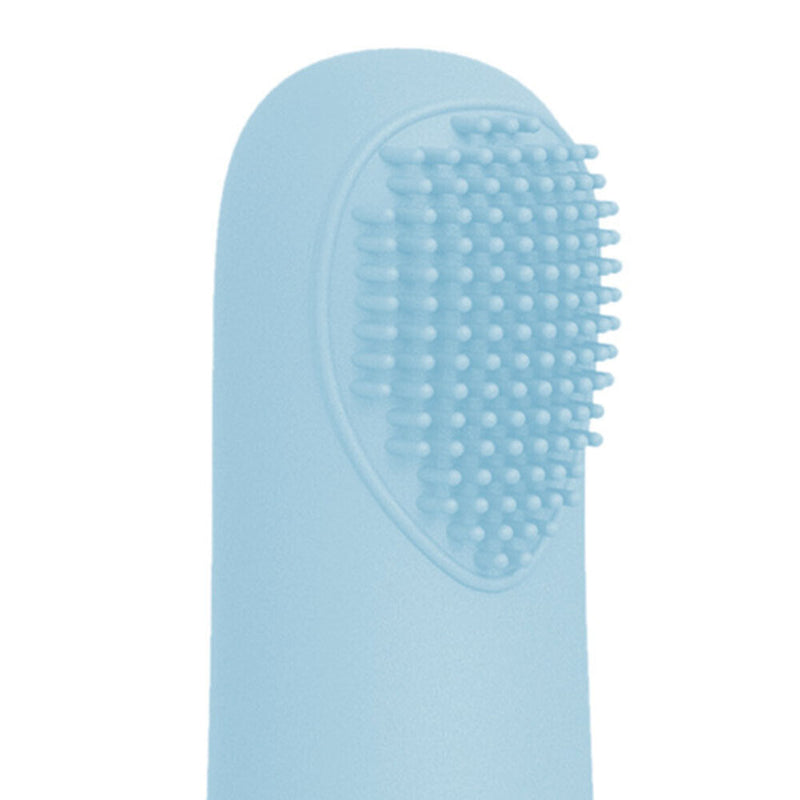 Silicone Dog Cat Finger Toothbrush Bad Breath Care Teeth Cleaning (Blue) Newly