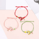 Charm Bracelet Cartoon Dinosaur Bracelet Beads Chain Dinosaur Braided Hand Rope