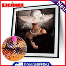 Beauty Lady with Headdress 5D Diamond DIY Painting Kit Home Decor Part Round
