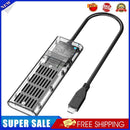 M.2 To USB3.1 Type-C SSD for B Key NGFF SATA M.2 SSD Case Enclosure (Black)