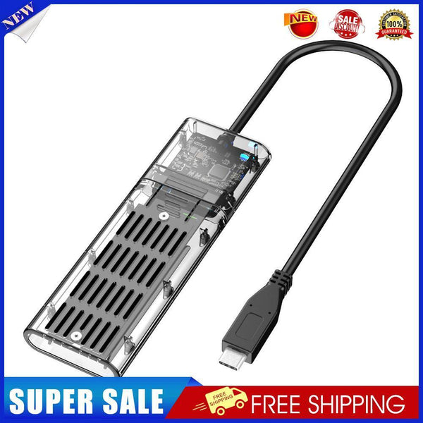 M.2 To USB3.1 Type-C SSD for B Key NGFF SATA M.2 SSD Case Enclosure (Black)