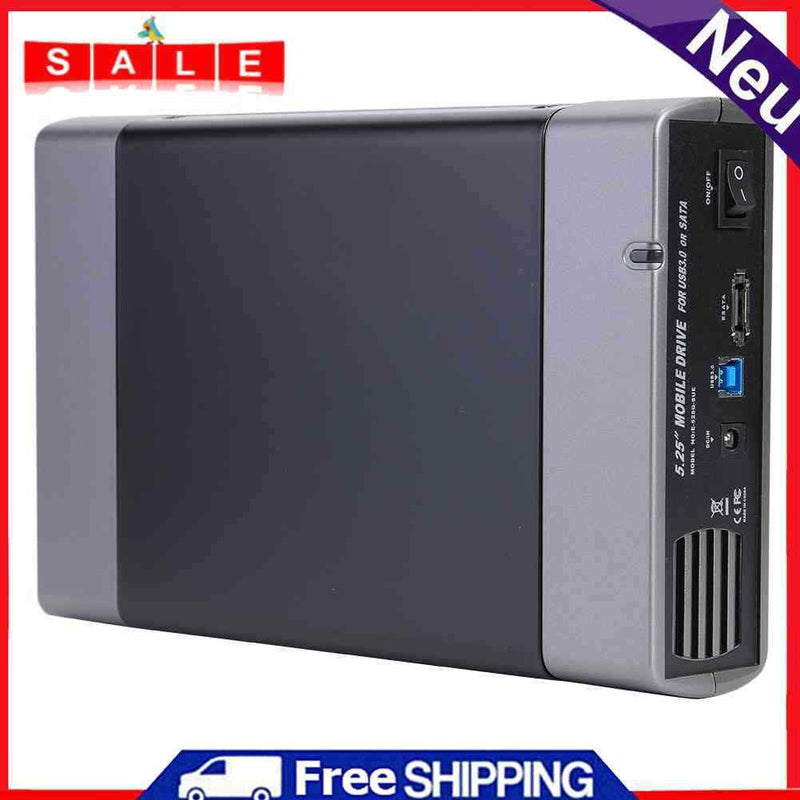 5.25"" 8T External Hard Drive Enclosure USB3.0 to Type-B Adapter for Computer