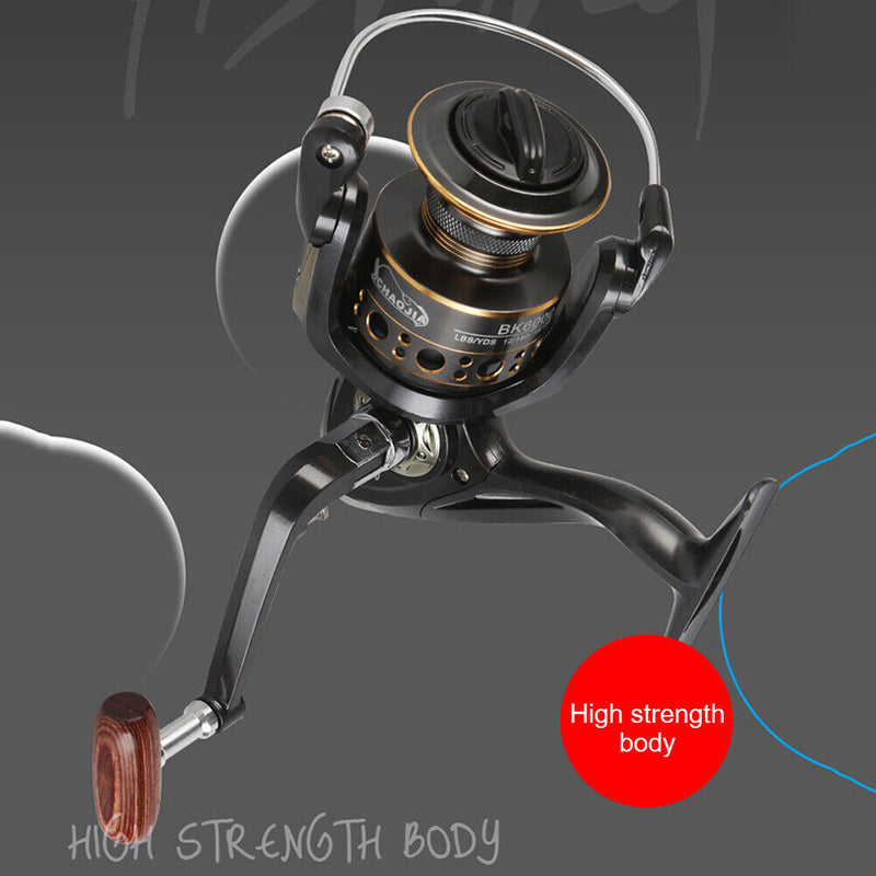 #A 5.2/1 Speed Ratio Spinning Fishing Reel Metal Line Spool Wheel Fishing Tackle