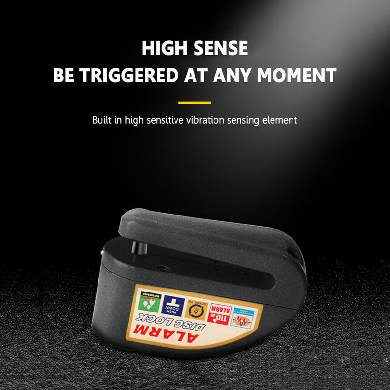 Motorcycle Bike Alarm Sound Lock Waterproof Security Anti-theft Disc Brake
