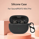 Silicone Cover for SoundPEATS Mini Pro Wireless Earphone Case (Black) Newly