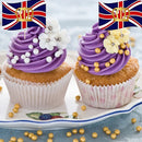 Queen Cake Topper British Flag Platinum Jubilee Union Cake Card Insertion