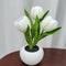 #A LED Flower Night Light Simulation Tulip Flowerpot Potted Plant Atmosphere Lam