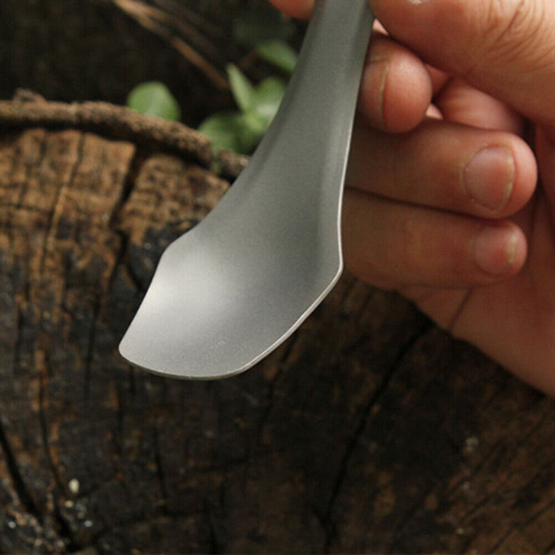 SUNDICK Outdoor Camping Spoon Fork Titanium Tableware Cutlery Kitchen Unten