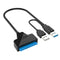 USB to SATA Adapter Cable Data Converter 3.0 to 2.5''/3.5'' For HDD SSD USB: