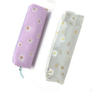 Cute Candy Color Gift Daisy Pencil Case Transparent Pencil Bag Pen Storage Bag