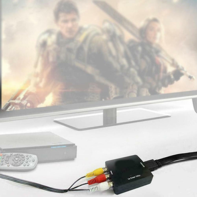 1*RCA to HDMI 1080P Mini Composite CVBS AV to HDMI Video Converter Adapter hot.