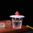 Silicone Cup Lid Transparent Heat-resistant Dustproof Reusable (Red Head)