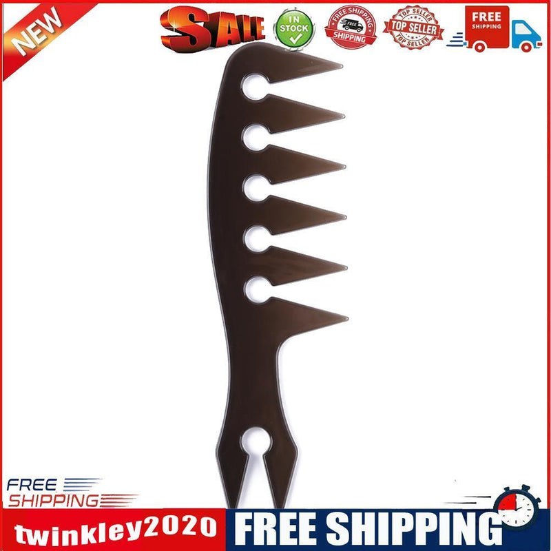 Men Hair Texture Wide Tooth Texturizing Comb Man Oil Head Hair Comb (Black)