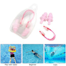 Anti-noise Waterproof Swimming Protective Earplugs + Nose Clip Kits (Pink) Newly
