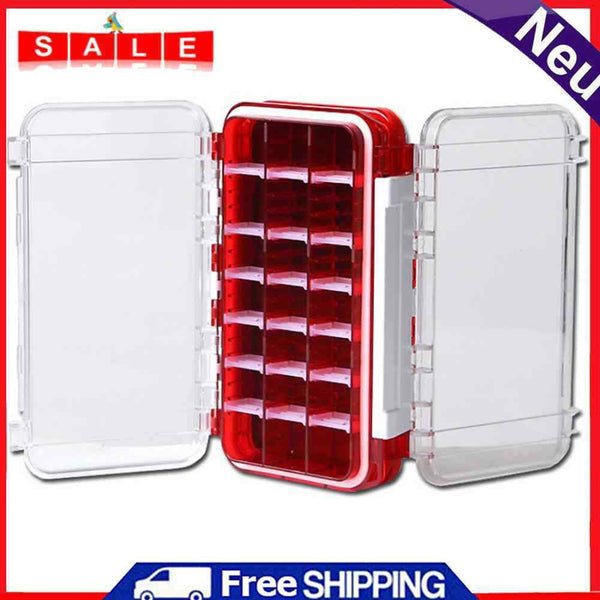 Double-Sided Removable Portable Fishing Tackle Box Waterproof Fishing Accessory
