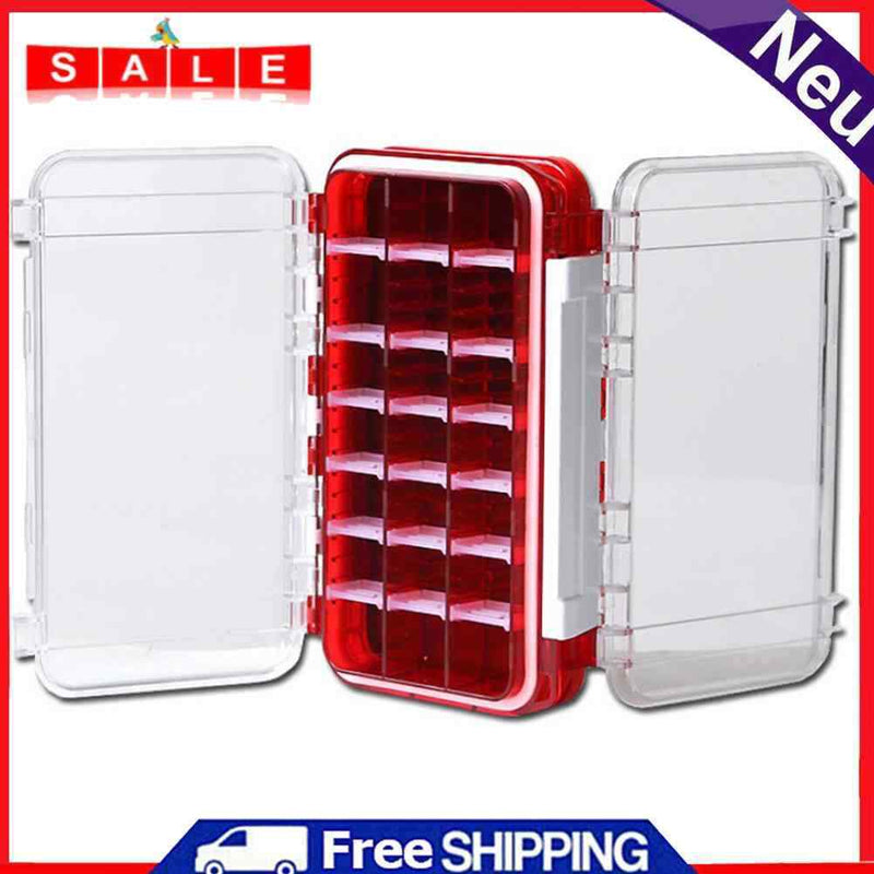 Double-Sided Removable Portable Fishing Tackle Box Waterproof Fishing Accessory