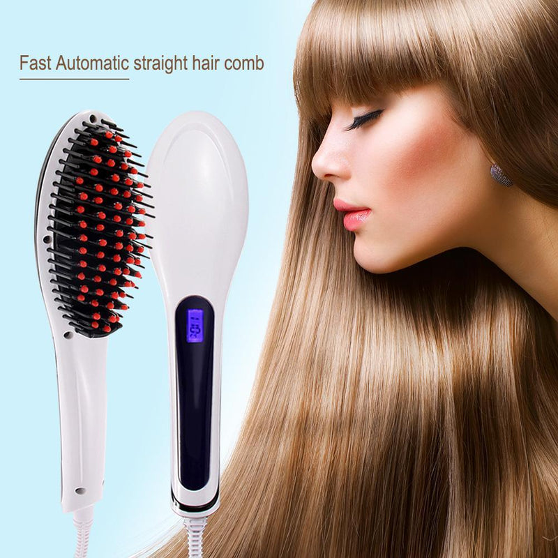 Electric Hair Smoothing Comb Stretcher White AU Plug