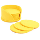 20pcs Round Felt Cup Mats Coasters Heat Resistant Coffee Tea Pad (C Grey)