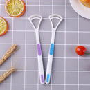 2pcs Tongue Brush Tongue Scraper Cleaner Dental Oral Care (Purple+Blue) Newly
